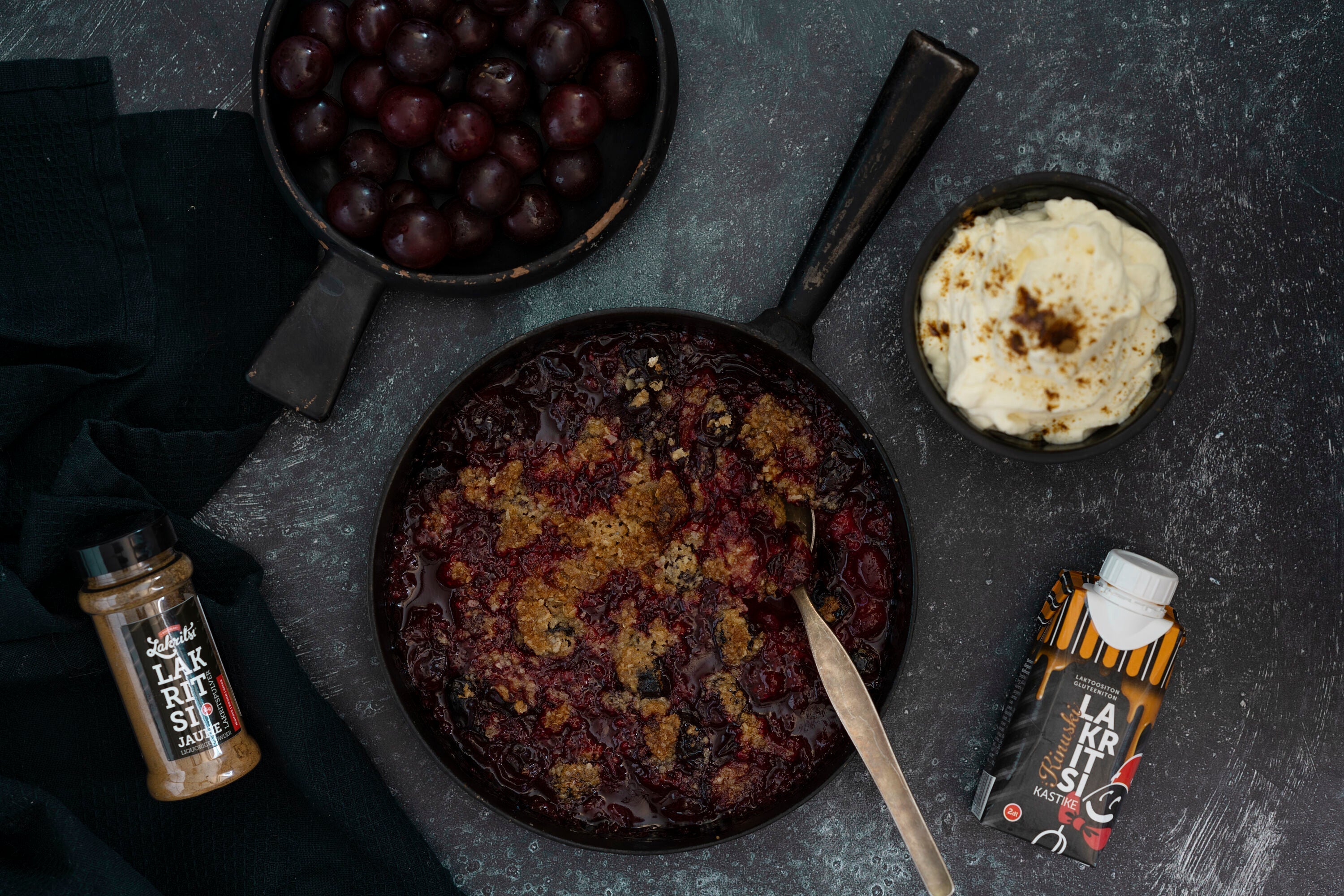 Licorice plum and oat roast | Kouvola Licorice – Kouvolan Lakritsi