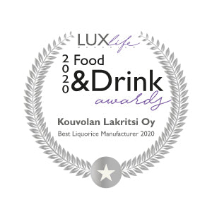 LuxLifen myöntämä Best Liquorice Manufacturer 2020 -tunnus
